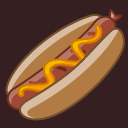 hot dog (mustard)