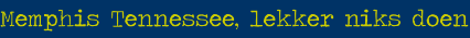 Memphis Tennessee, lekker niks doen Memphis Tennessee, lekker niks doen